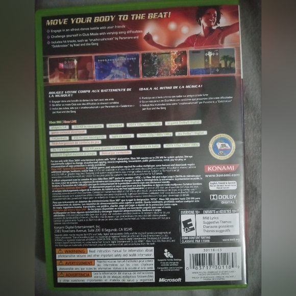 Dance Dance Revolution for XBOX 360 Video Game Disc Case and Manual - Picture 2 of 3